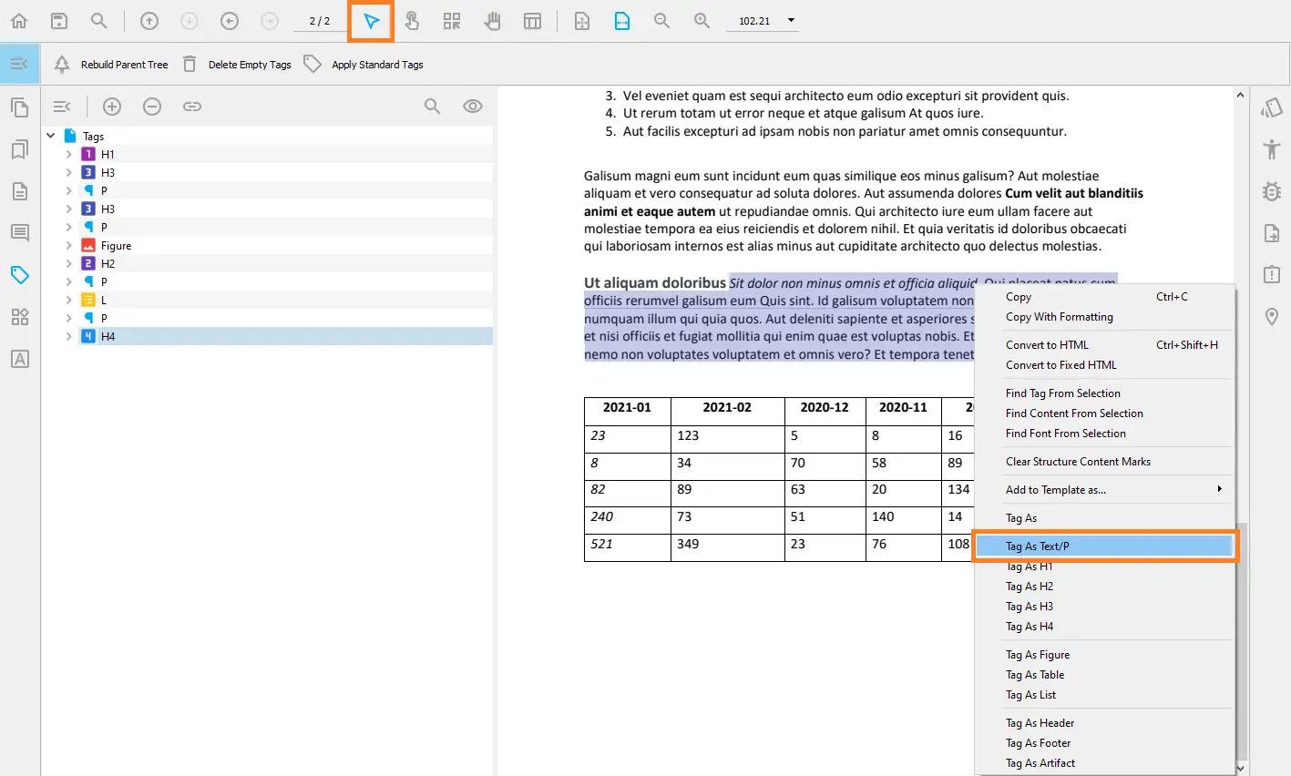 Splitting an object into multiple tags