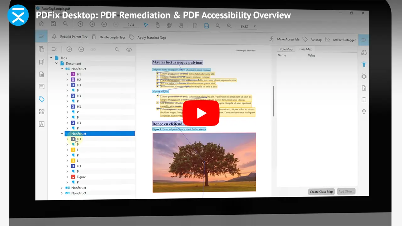 PDFix Desktop: PDF Remediation & PDF Accessibility Overview. Click to load the Embed YouTube Player to play the video.