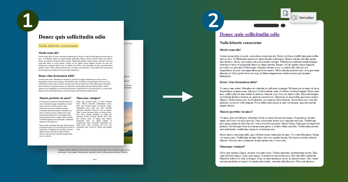 A New Way of Document Viewing: PDF as Responsive HTML Solution