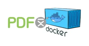 PDFix Logo next to Docker container image